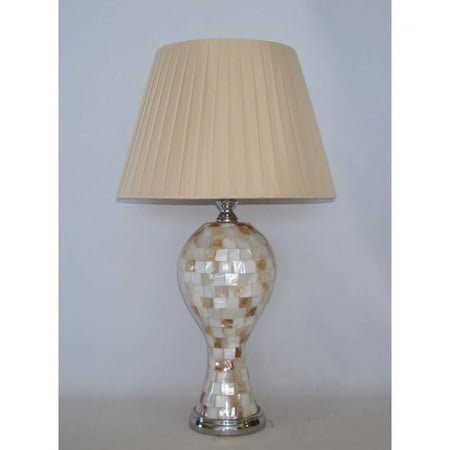 - NU Steel Colorful Shell Mosaic 19'' Table Lamp