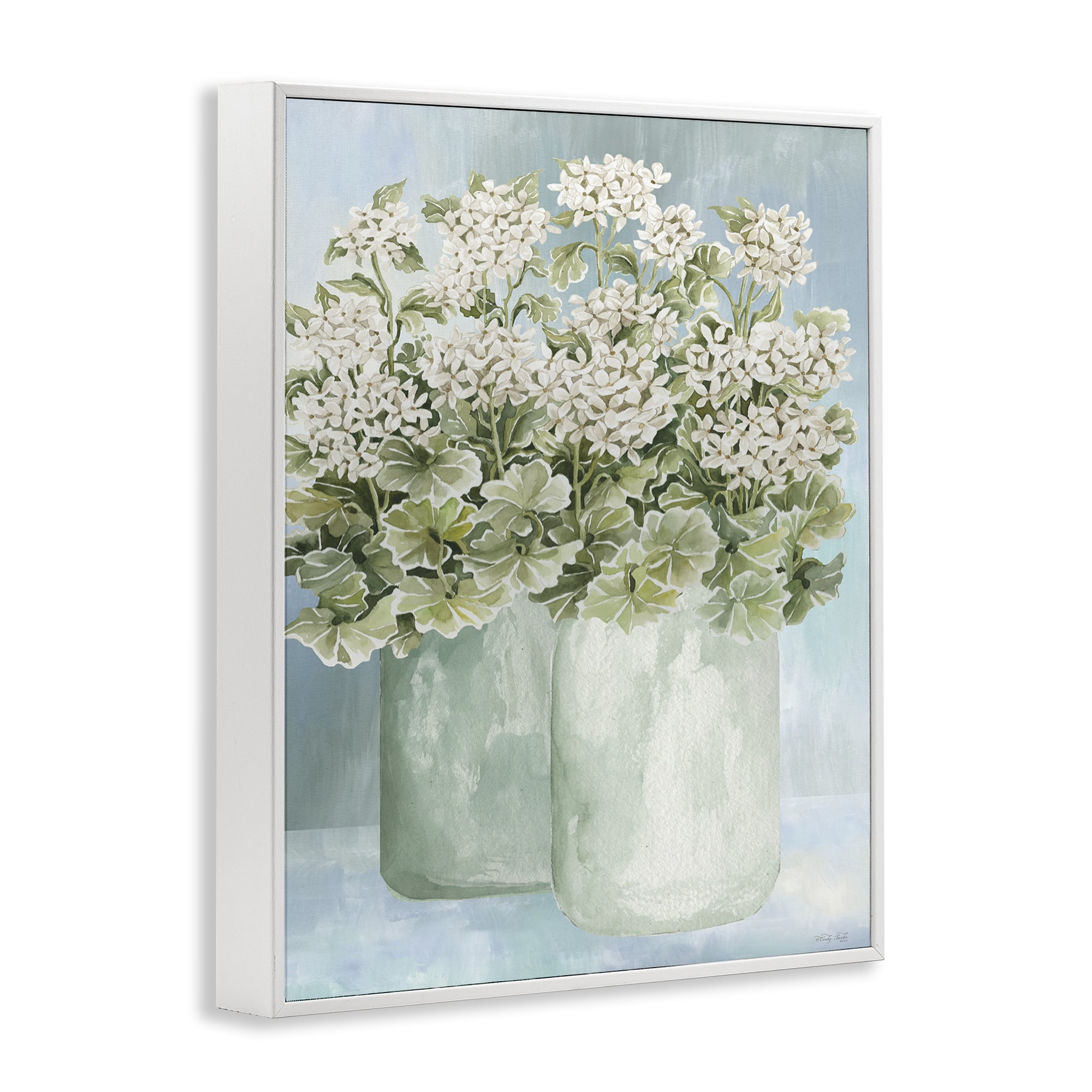 Stupell Industries Charming Country Herbs Botanical & Floral Painting White Framed Art Print Wall Art, 11 x 14