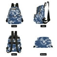 thumbnail image 4 of FORMRS Mini Backpack Purse for Women Quilted Travel Daypack Casual Shoulder Bag, Floral Ocean Waves, 4 of 7