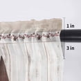 thumbnail image 5 of Farmhouse Valance Curtains for Kitchen/Living Room/Bathroom/Bedroom Window, Rod Pocket Small Topper Half Short Window Curtains Voile Sheer Scarf, Rustic Brown Country Star Barn Berry Wooden 54"x18", 5 of 8