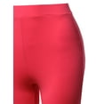 thumbnail image 4 of A2Y Women's Basic Yoga Polyester Mid Thigh High Rise Biker Bermuda Shorts Neon Fuchsia 2XL, 4 of 5
