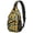 Sunflower and Daisy Black Pattern, variant on Sunflower Blue Pattern Sling Backpack, Unisex Daily Travel Sling Pack with Side Mesh Pockets, Breathable Padded Back Gift Ideas for Holiday Birthday Gifts