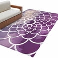 thumbnail image 2 of Area Rug 48×72in, Abstract Flower Texture Floor Carpet Living Room Rug, Purple and Gray Oil Painting Art Non-Slip Welcome Mat Indoor Rugs for Bedroom Dining Room, 2 of 9
