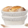 thumbnail image 4 of a prueba y lino ratán hecho a mano de ratán de almacenamiento de alimentos canasta de Sunnimix Cesta Ovalada Hecha A Mano, 4 of 8