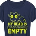 thumbnail image 3 of Instant Message - Cat Lovers - My Head Is Completely Empty - Women's Short Sleeve Graphic T-Shirt, 3 of 6