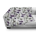 thumbnail image 3 of Watercolor Flower Soft Flannel Fleece Throw Blanket, Wild Orchid Family Flowerpot Plants with Blooms Romantic Floral Art, Cozy Plush for Indoor and Outdoor Use, 60" x 80", Purple White, by Ambesonne, 3 of 6