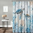 thumbnail image 3 of Coral Starfish Shower Curtain, Summer Ocean Shower Curtain Set with Hooks, Spring Summer Waterproof Fabric Shower Curtains for Bathroom Decor, 36x72 Inch Bath Curtain, 3 of 6