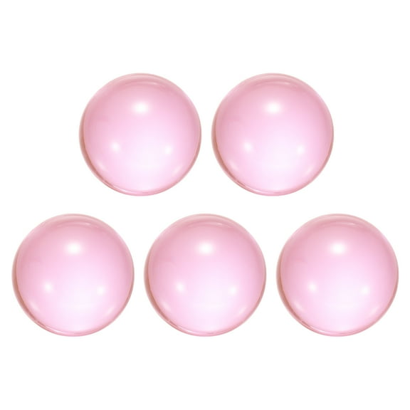 Clear Pink Acrylic Contact Juggling Ball for Beginners - 1 3/16 inch(30mm), 5 Pack