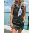 thumbnail image 2 of Ripped Denim Suspender Dress For Women's Casual Wear Adjustable Slim Strap Short Skirt, 2 of 4