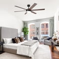 thumbnail image 3 of Vaczon 60" Industrial Black Smart Large Ceiling Fan with Light and Remote for Living Room and Great Room, 3 of 13