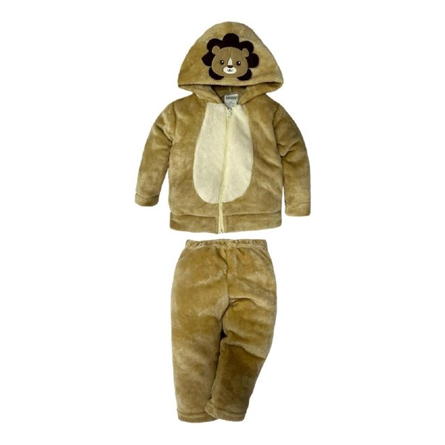 Conjunto Con Gorro León beige 2 años