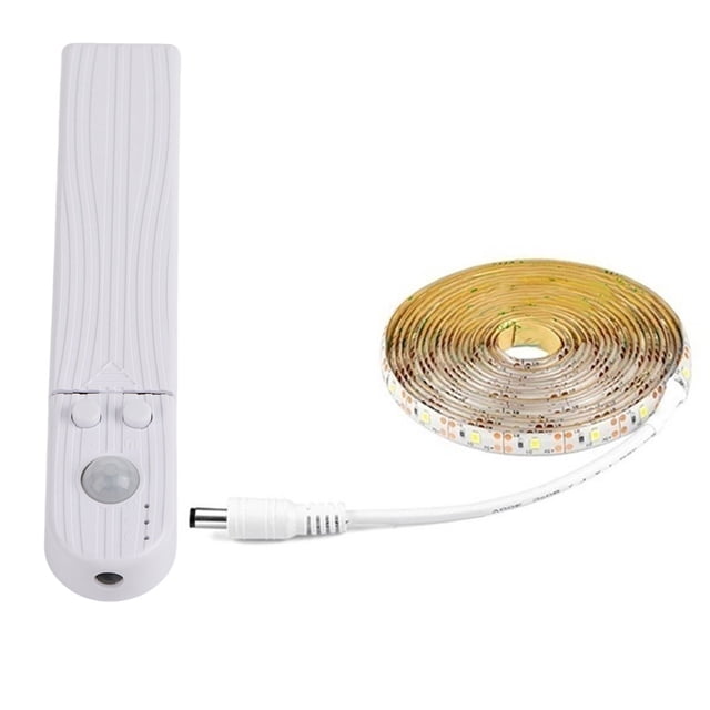 Tira de luces LED con Sensor móvil sin cables, luz nocturna con batería, lámpara debajo de la cama, armario, escaleras y pasillo, 1M, 2M, 3M