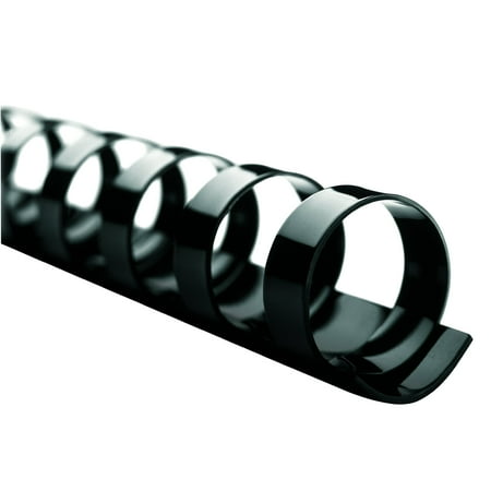 GBC CombBind Binding Spines, 1/4", Black, 25 Pack