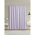 thumbnail image 7 of Your Zone Gingham Plaid Blackout Curtain Panel Pair, Set of 2, Lilac, 37" W x 84" L, 7 of 7