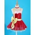 thumbnail image 3 of TSSOE Girls Christmas Santa Claus Leotard Dress Princess Ballet Dance Tutu Dress Dress Up Xmas Outfit Red 4, 3 of 6