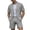 Grey, variant on OOOUM Men 2 Piece Short Suit Lapel Two Button Short Sleeve Blazer Matching Shorts Lightweight Beach Wedding Party Vacation Casual Outfit Set Grey S