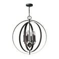 thumbnail image 2 of Woodbridge Lighting Camellia Round 6-Light Metal Pendant Chandelier in Nickel, 2 of 5