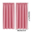 thumbnail image 3 of Holloyiver Blackout Curtains Panels for Bedroom, Solid Thermal Insulated Window Treatment Rod Pocket Blackout Drapes for Living Room (1 Panels, 37.8" Wide by 71.7" Long, Pink), 3 of 8