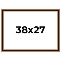 38x27 Frame Gold Brown Plein Air Vintage Solid Wood Picture Frame | 1.75 Inches Moulding Width |