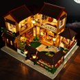 thumbnail image 1 of Juguete Kit de casa de muñecas en miniatura de bricolaje Casa con juegos de muebles Regalos de cumpleaños de San Valentín AMMAO MXZZ23418A2751, 1 of 2