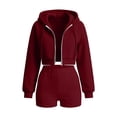 thumbnail image 3 of yillto Women's Zip up Hoodies Coat Casual Long Sleeve Hooded Cropped Drawstring Sweatshirts with Pockets, 3 of 7