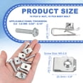 thumbnail image 2 of Uxcell Bolt and U-Nut Extruded U Nut & Body Bolt Kit Fasteners Hardware for Automotive Metal Cars Motorcycles M5-0.8, 2 of 6