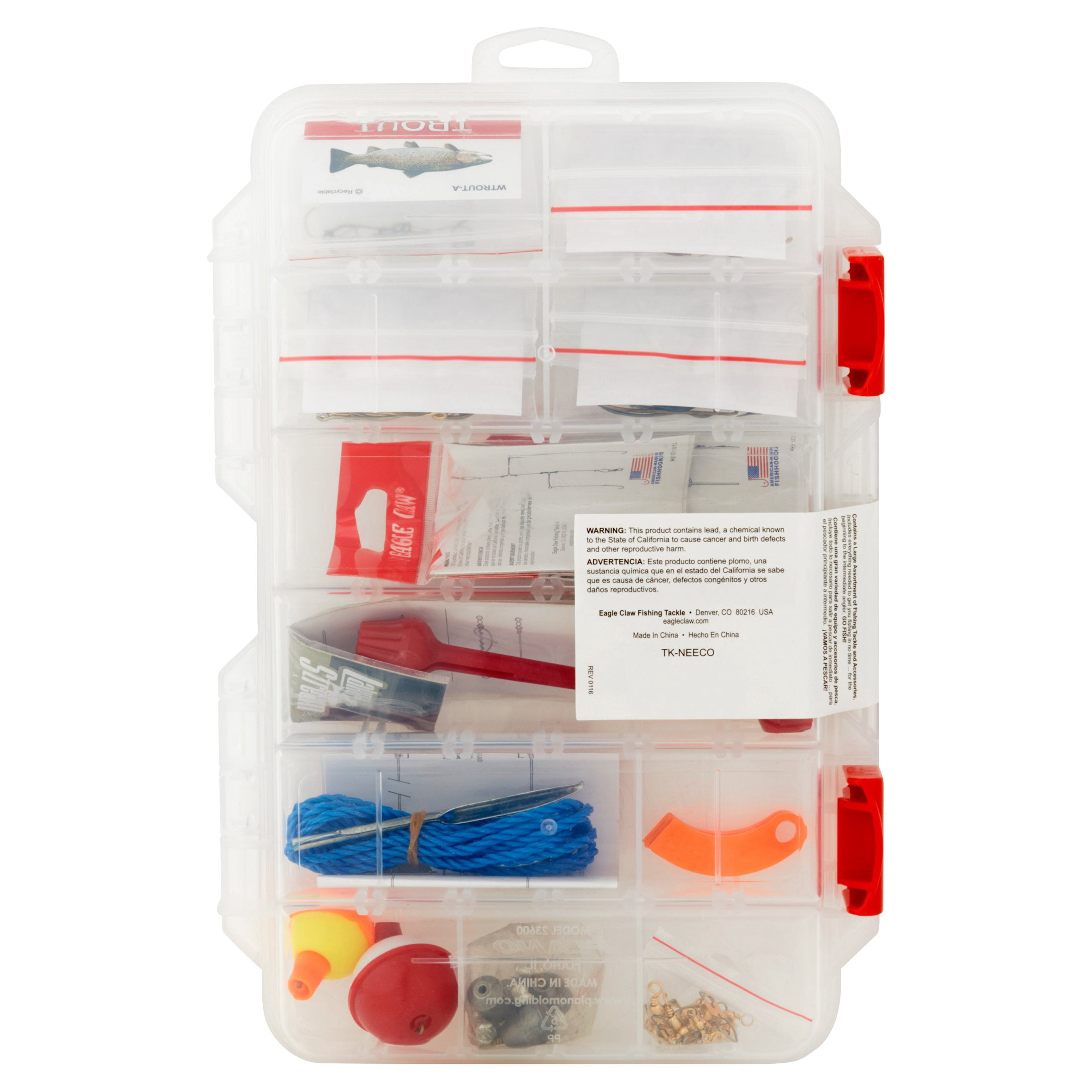 Eagle Claw Fresh Water Fishing Lure Kit Lead Alternative Weights