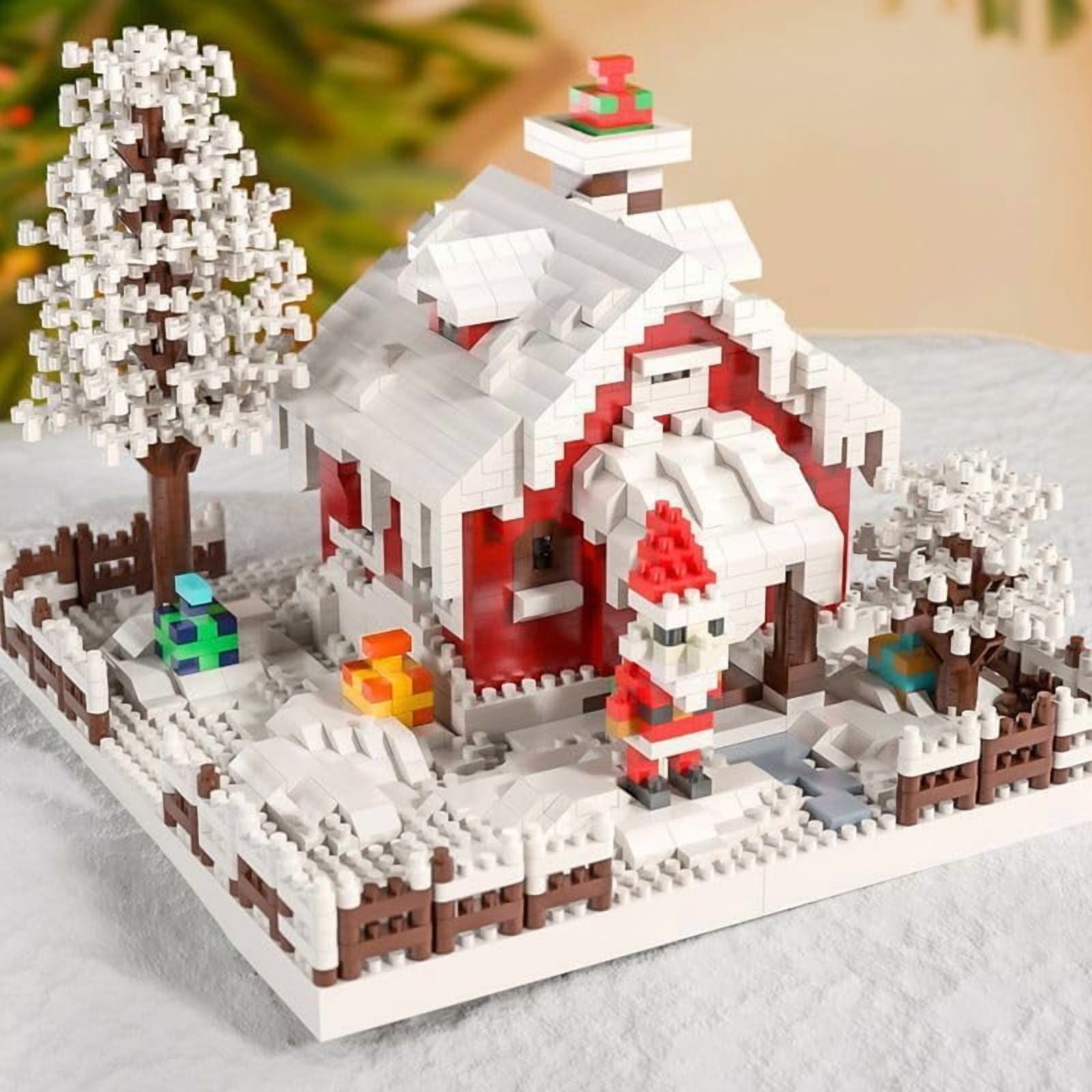 2025 New Christmas Architecture Mini Building Blocks Set for Adults - Micro Toy Building Bricks Model Kit - Educational Architecture Model Gift for Teens and Adults