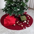 thumbnail image 6 of CIMAXIC 1Pc Christmas Tree Skirt Red Nonwoven Material for Decorative Holiday Display, 6 of 10