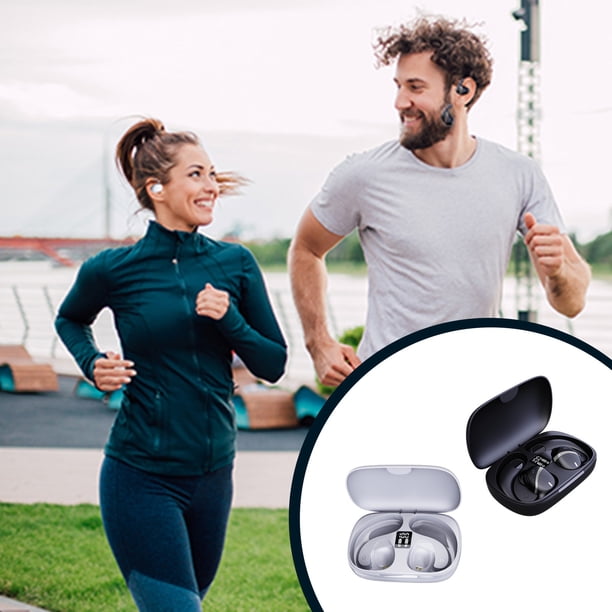 Ganfancp 5.3 Auriculares Bluetooth Inalámbricos con Pantalla Digital de Tres Verdades Montados En La Oreja, Reducción Inteligente Del Ruido y Capacidad de Llamada, Adecuados para Uso Deportivo/Oficin