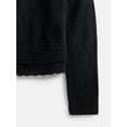 thumbnail image 3 of Wonder Nation Girls Pointelle Trim Sweater with Long Sleeves, Sizes 4-18, 3 of 3