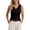 Tank Tops for Women Black, variant on V Neck Tank Tops for Women Spring Sleeveless Lace Trim Ribbed Knit Going Out Cami Shirts Ruched Casual Top Black M