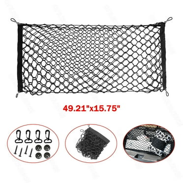RXTSQI Cargo Net Stretchable,Adjustable Elastic Trunk Storage Net with Hook for SUVs,Trucks and Cars,Car Exterior Accessories,49.21"*15.74"