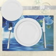 thumbnail image 3 of Ambesonne Flower Place Mats Set of 4, Natural Orchids, Standard Size, Blue, 3 of 6