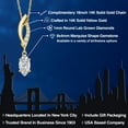 thumbnail image 2 of Gem Stone King 14K Yellow Gold Lab Grown Diamond Pendant Necklace for Women | 0.47 Cttw | Gemstone April Birthstone | Marquise 8X4MM | DEF Color | VVS-VS Clarity | With 18 inch Chain, 2 of 6