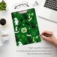 thumbnail image 4 of 12.5" x 9" Acrylic Clipboard with Silver Metal Clip Office and Classroom Essential Green Halloween-themed Pattern, 4 of 8
