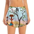 thumbnail image 3 of Uemuo African Women Pattern Women's Athletic Shorts High Waisted Running Shorts with Liner Pockets Gym Elastic Workout Shorts-Small, 3 of 9