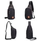 thumbnail image 5 of Peicees Mochila pequeña con bandolera, impermeable, unisex, bandolera en el pecho, 5 of 5
