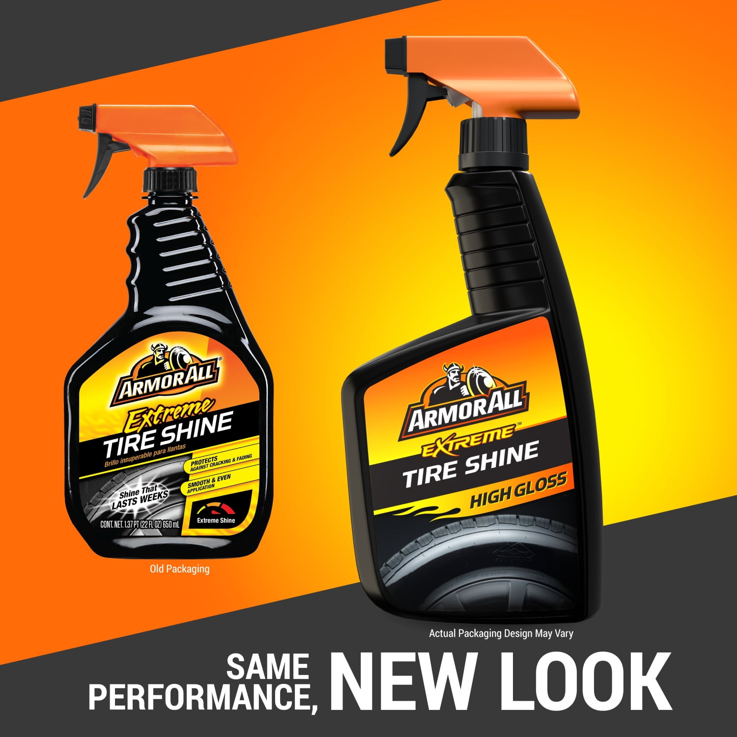(2 pack) Armor All Extreme Tire Shine Spray for Car Detailing, 22 fl oz Bottle​