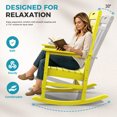thumbnail image 6 of Oversized HDPE Outdoor Rocking Chair, All-Weather High Back Porch Rocker, Yellow, 6 of 7