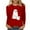 Red, variant on Raeneomay Womens Tops Long Sleeve Shirts for Women 2024 Halloween Casual Printed Round Neck Tops/Shirt