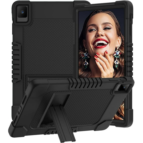 Hoibon Case Compatible With TCL Tab 10L Gen 3 8193A/for TCL TAB 10L LTE Gen 3 8194A/for TCL TAB 10 Gen 2 10.4 inch Model 8496G1 Heavy Duty Case Built in Kickstand for TCL Tab 10L 10L LTE - Black