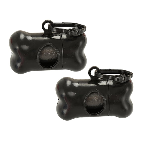 2 Pcs Dog Poop Bags Dispenser, Bone Shaped Pet Dog Waste Bag Holder, Plastic Garbage Bag Dispenser Carrier Case Leak-Proof Large Lavender Scented Doggie Pet Waste Bags