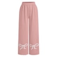 thumbnail image 5 of HSHMT Suits for Women 2 Piece I'm Just A Girl Bow Trim Print Sweatsuit Sets T Shirt Trousers Two Piece For Women, 5 of 6