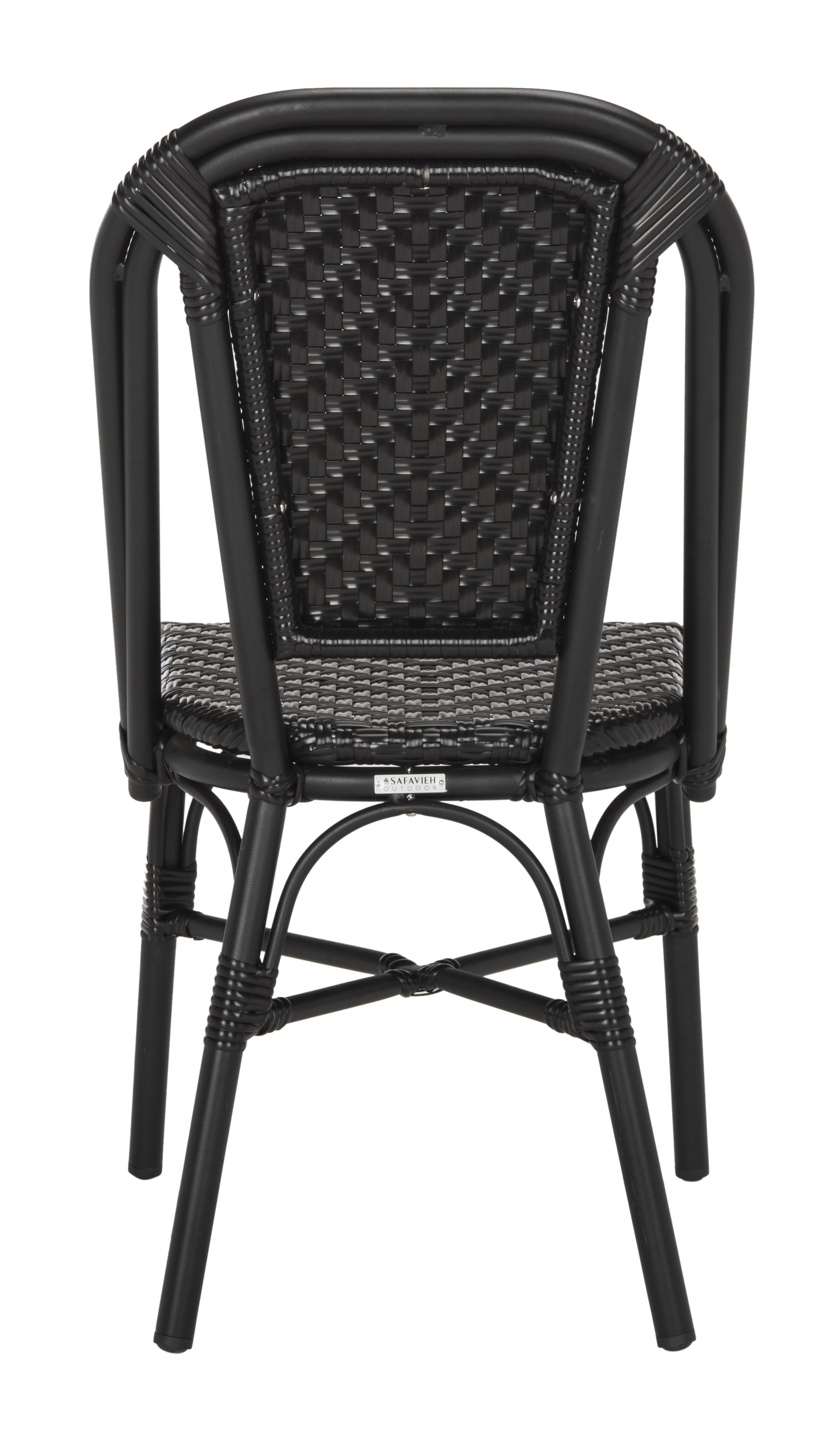 Safavieh Daria Outdoor Patio Stacking Side Chair, Set of 2 - Black