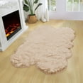 thumbnail image 2 of Latepis Beige Washable Rugs 4x6 Rug for Living Room Fluffy Carpet Rug Soft Shag Rug Faux Sheepskin Fur Rug for Bedroom Nursery Floor Kids Rug Fuzzy Room Rug Home Decor Sheepskin, 2 of 5