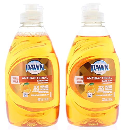Dawn Liquid Dish Soap, Orange Scent, 7 Fluid Ounce, 2 Count