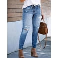 thumbnail image 4 of Plus Size Denim Plain Long Skinny Ankle-Length Soft Stretchable Women's Jeans - A Versatile & Stylish Choice for Everyday Wear, 4 of 4