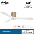 thumbnail image 7 of Minka Aire F663-WHF/BW Avtur 60" Flat White Hugger Ceiling Fan + Remote Control, 7 of 7