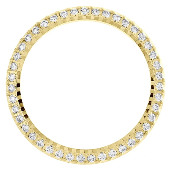Custom U-Cut Fluted Diamond Bezel For Rolex DateJust 36 Fits 36mm Watch 1.50 CT.